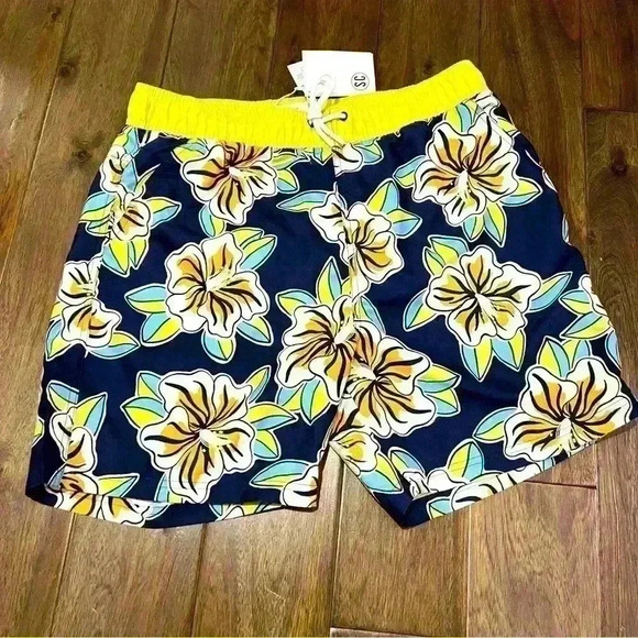 SVRN Code Mens Swim Trunks size Large New Floral‎ Tropical - Picture 1 of 7